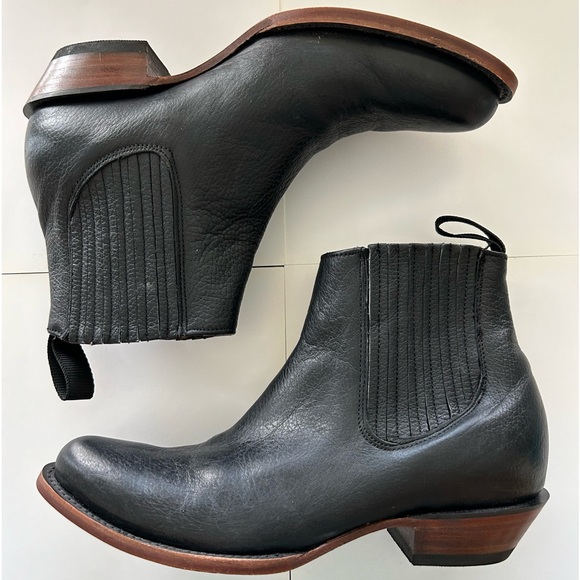 {Sz10} JB Dillon Ankle Boots Heeled Slip On Leather Women’s - Picture 3 of 13